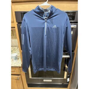 ADIDAS Golf Men's Pullover S‎ Long Sleeve 1/4 Zip UPF50 Crew Navy NWT $65